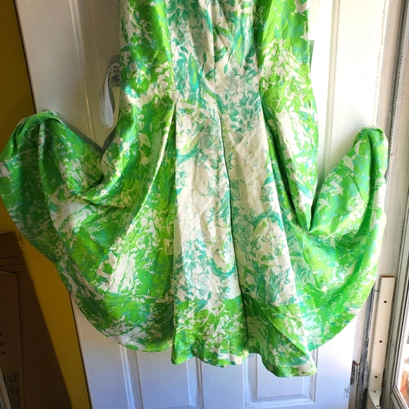 Kate Unger Green Floral Print Cocktail Dress - Picture 8 of 10